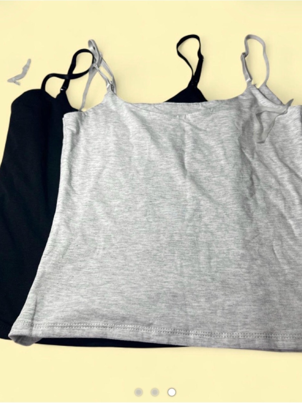 2 pc. Tank tops Layered Spaghetti Strap Tank Set - Black & Light Gray Brand new